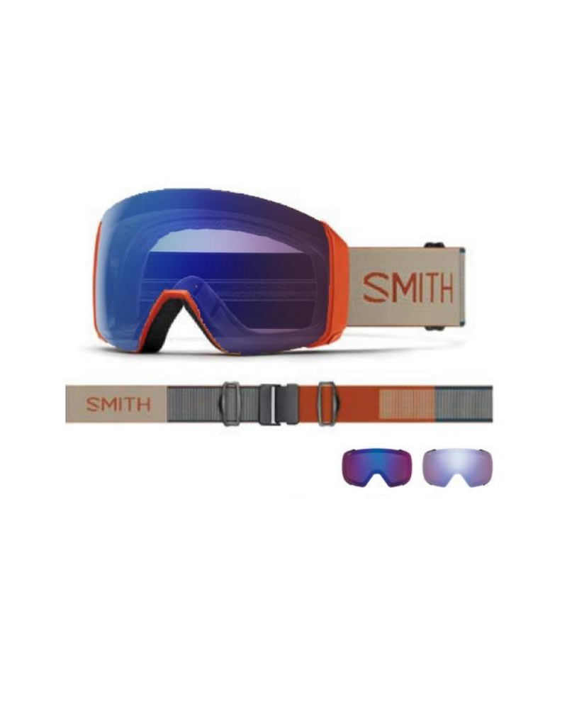 2425 SMITH 4D MAG XL RUST-Photo Rose Flash+Storm Blue Sensor (스미스 포디맥 엑스라지 스노우보드 고글/변색고글/보너스렌즈)